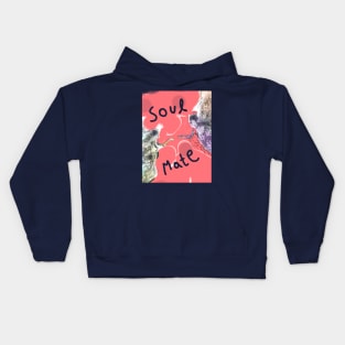 Cosmic Connection: Souls Entwined in the Vastness Kids Hoodie